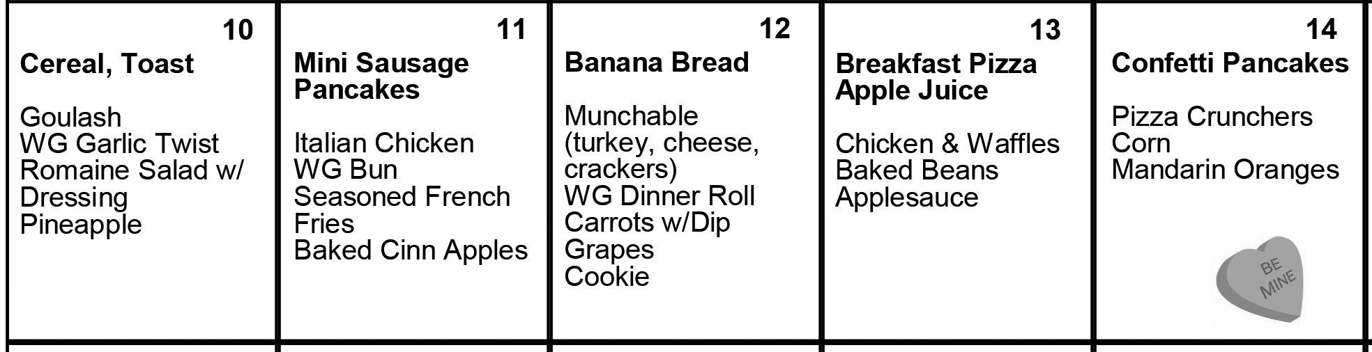 What's for lunch in Oelwein schools?
